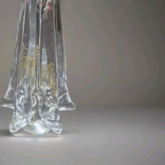 Vintage Christmas Trees Clear Glass w/Gold Dust Inside  Beautiful Look - Picture 3 of 6